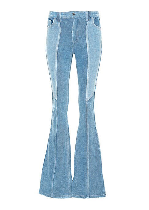 Retro Flare Patchwork Jeans