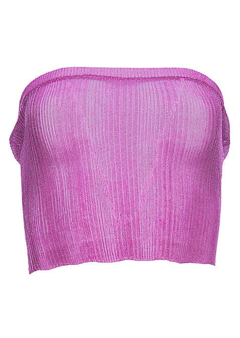 Pleated Shine Bustier