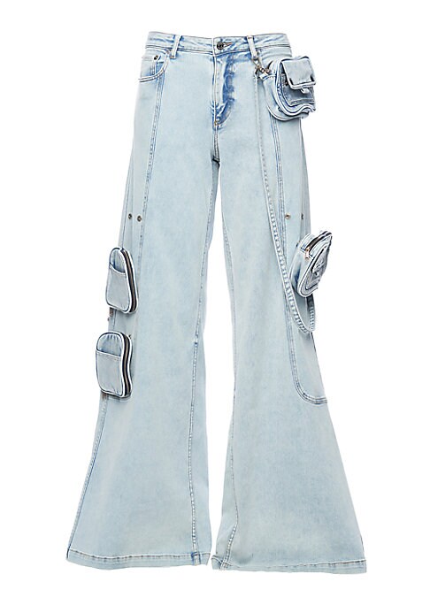 Flare Denim Cargo Pants