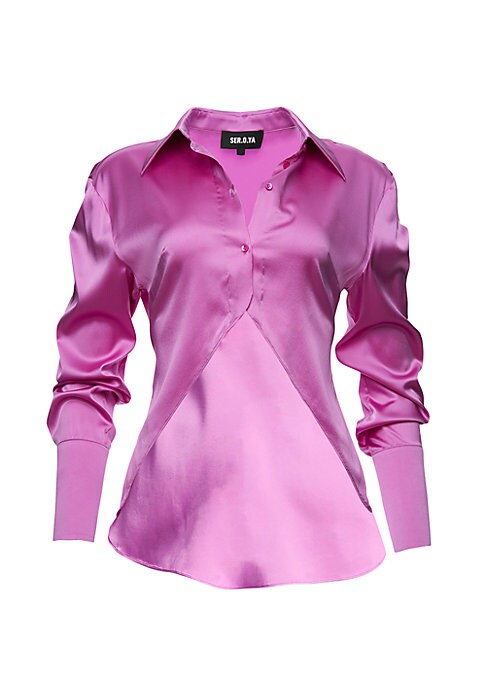 Chic Silk Cutout Blouse
