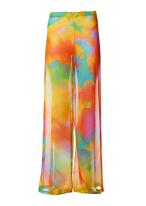 Vibrant Layered Chiffon Trousers
