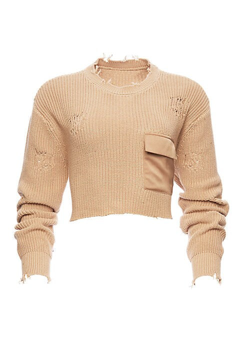 Distressed Pocket Sweater