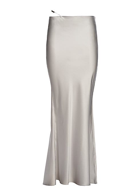 Cutout Silk Skirt