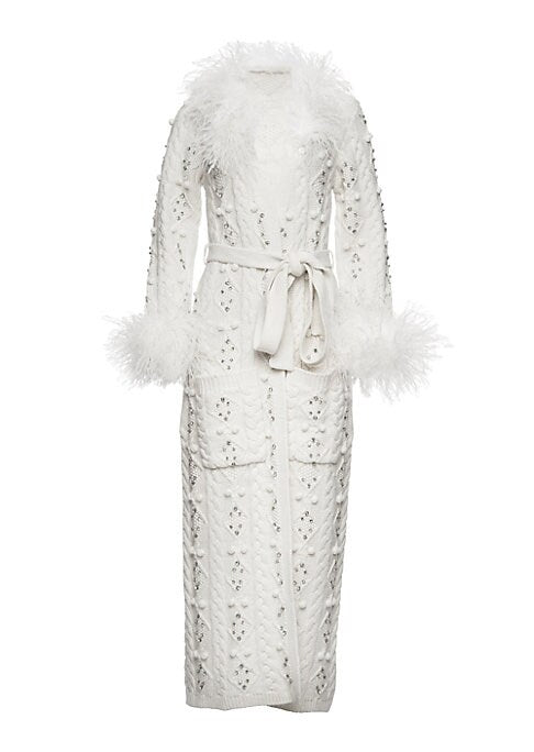 Feathered Elegance Cardigan