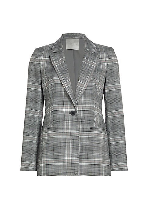 Chic Plaid Tailored Blazer