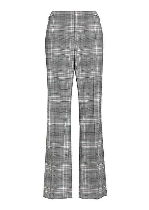 Plaid High-Rise Trousers