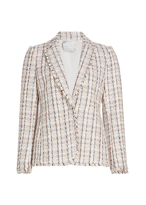 Fringe Trim Tweed Jacket