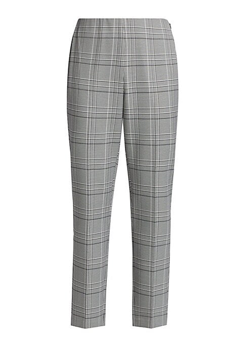 Checkered High-Rise Crop Pants