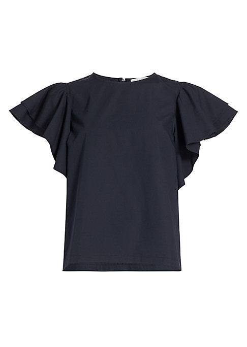 Ruffled Sleeve Chic Top