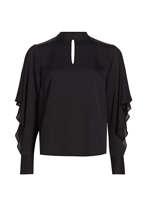 Ruffled Keyhole Top