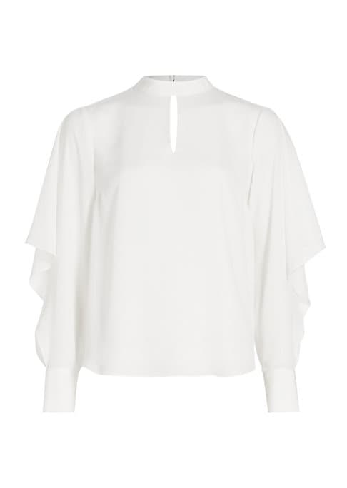 Ruffled Keyhole Blouse