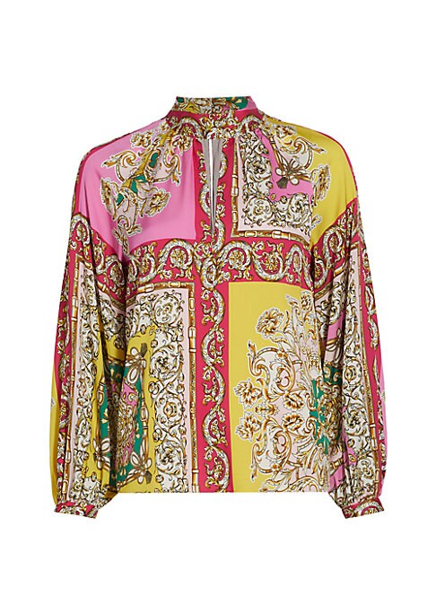 Vibrant Silk Print Blouse