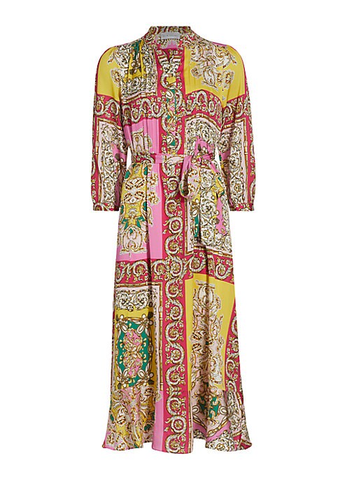 Baroque Elegance Midi Dress