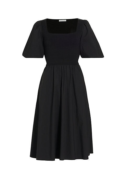 Puff-Sleeve Flare Dress