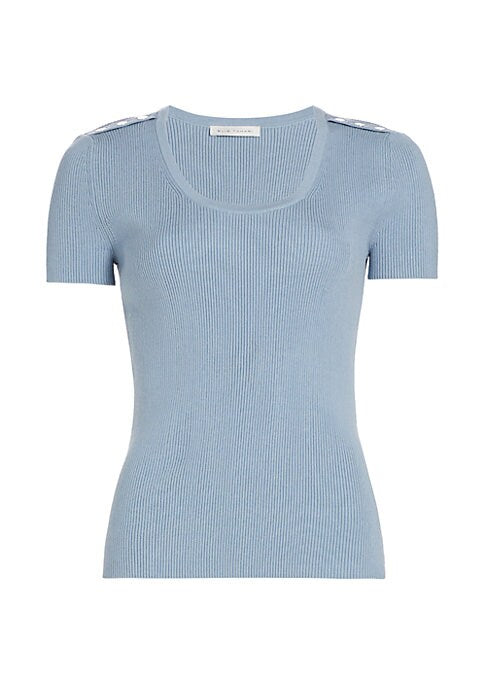 Ribbed Button-Up Sweater