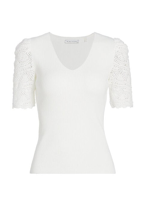 Chic Crochet Sleeve Blouse