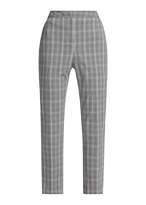 Chic Tapered Plaid Trousers