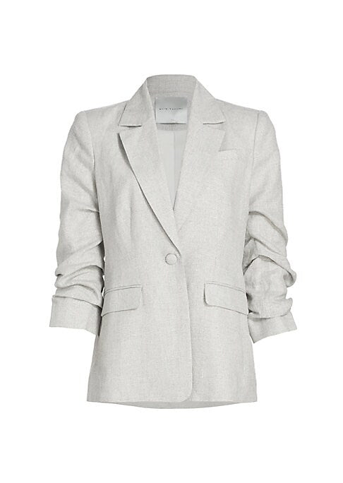 Luxe Linen Ruched Blazer