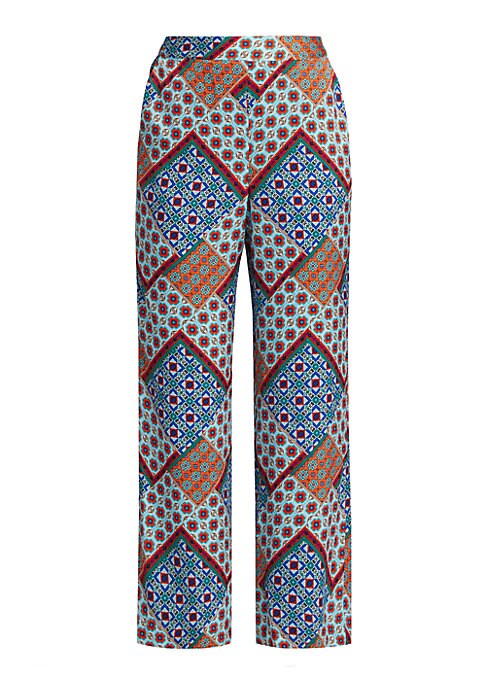 Chic Geometric Wide-Leg Pants