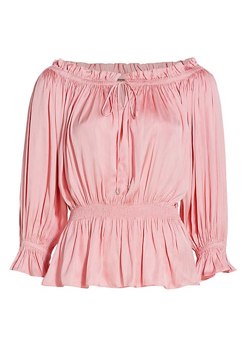 Chic Ruffled Satin Top