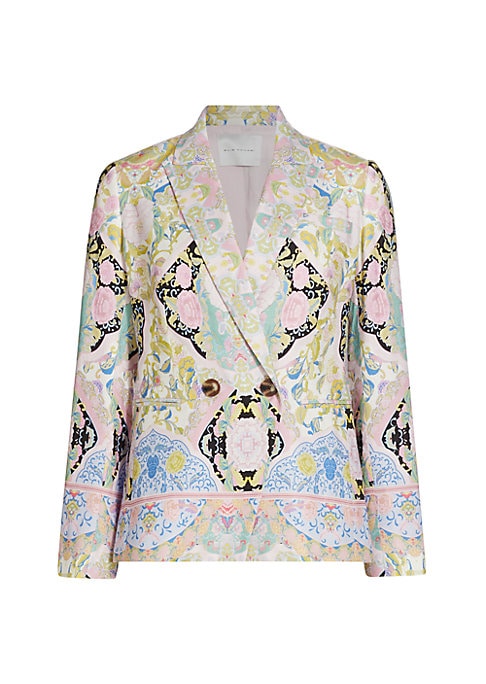 Mirrored Linen Blazer