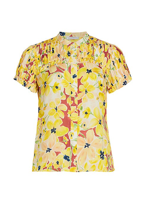 Floral Pleat Blouse