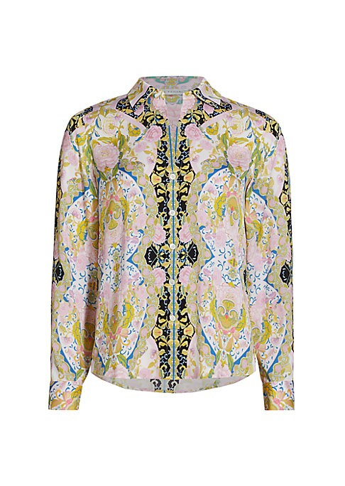Vibrant Silk Button-Up
