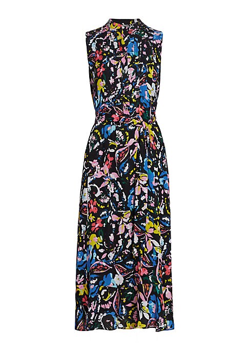Floral Flutter Silk Dress