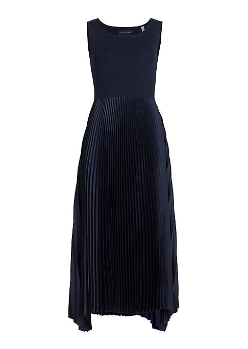 Pleated Elegance Midi Dress