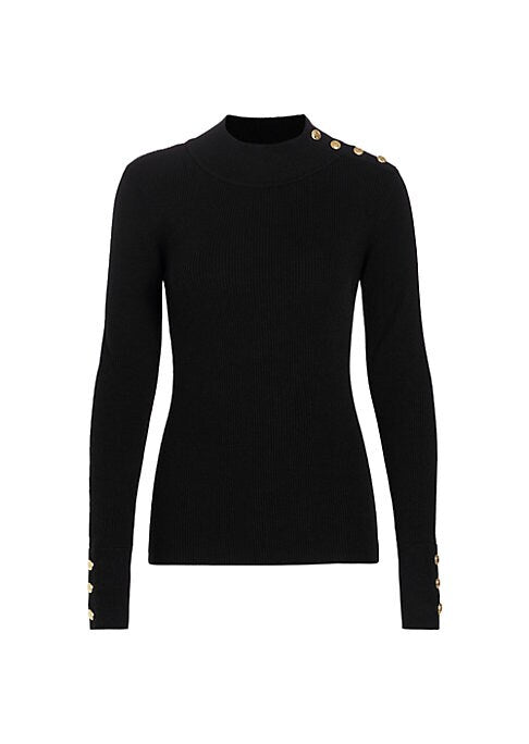 Chic Ribbed Button Sweater