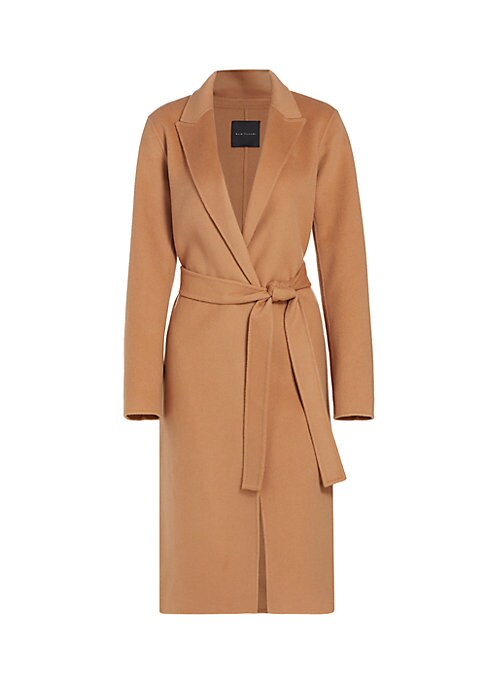 Chic Wool-Blend Wrap Coat