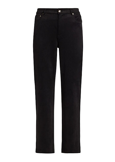 Suede Chic Straight Pants