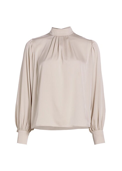 Elegant Silk Pleat Blouse