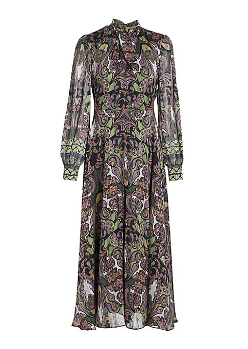 Paisley Twisted Neck Dress