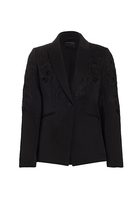 Floral Embroidery Blazer