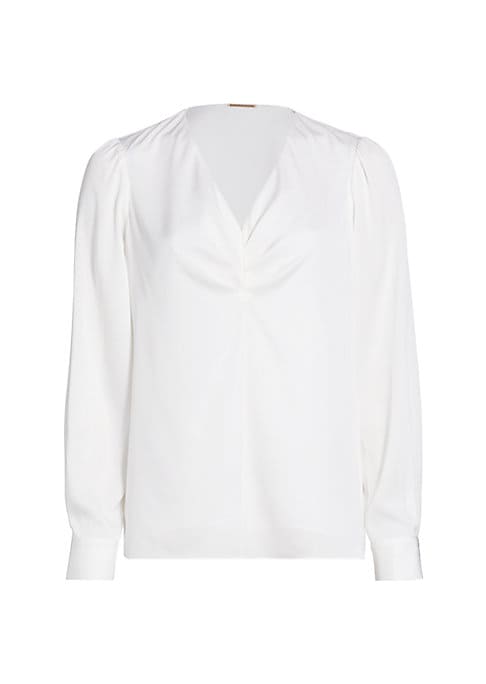 Chic Draped Silk Top
