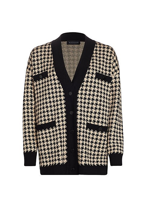 Chic Houndstooth Cardigan