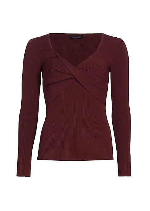 Sporty V-Neck Knit Sweater