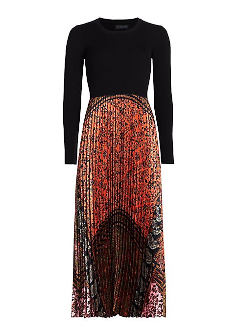 Floral Pleat Midi Dress