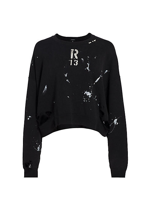 Edgy Paint Splash Sweatshirt