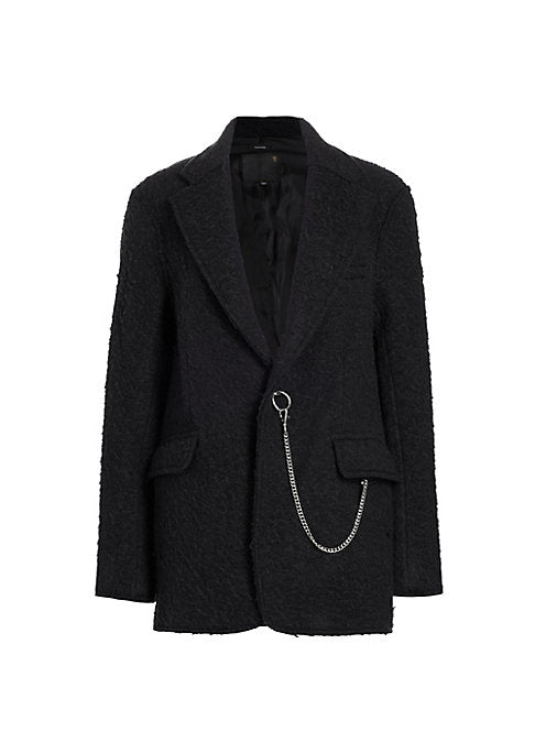 Chain Detail Wool Blazer