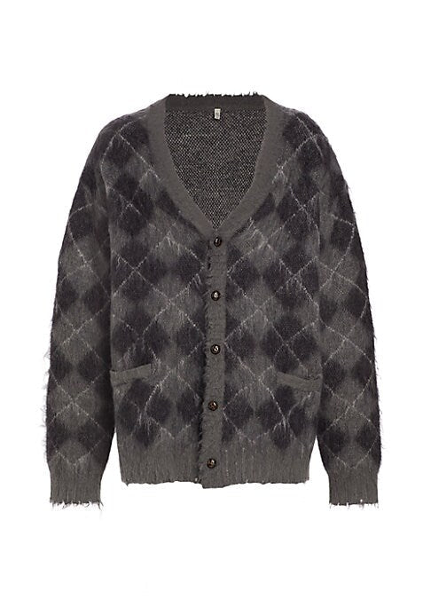 Cozy Argyle Knit Cardigan