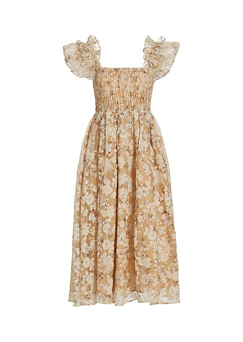 Flutter Floral Midi Dress