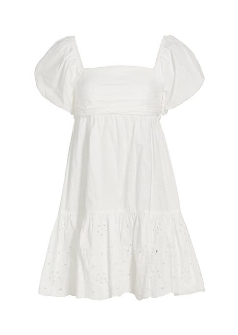 Puff-Sleeve Mini Dress