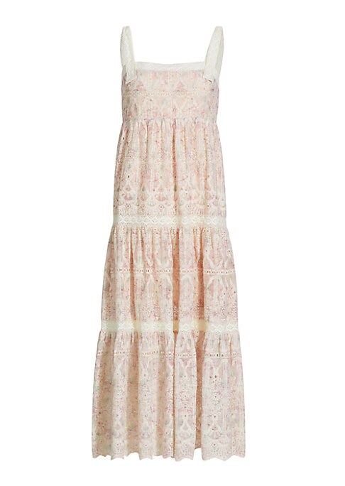 Geometric Lace Midi Dress