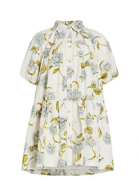 Floral Puff-Sleeve Dress