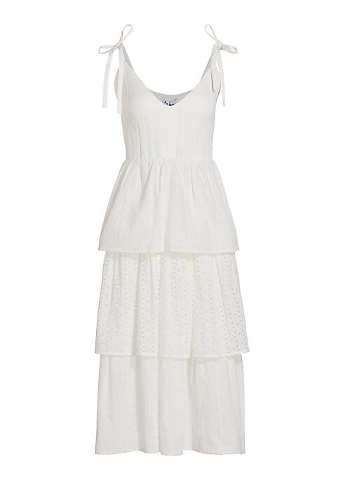 Tie-Strap Eyelet Dress