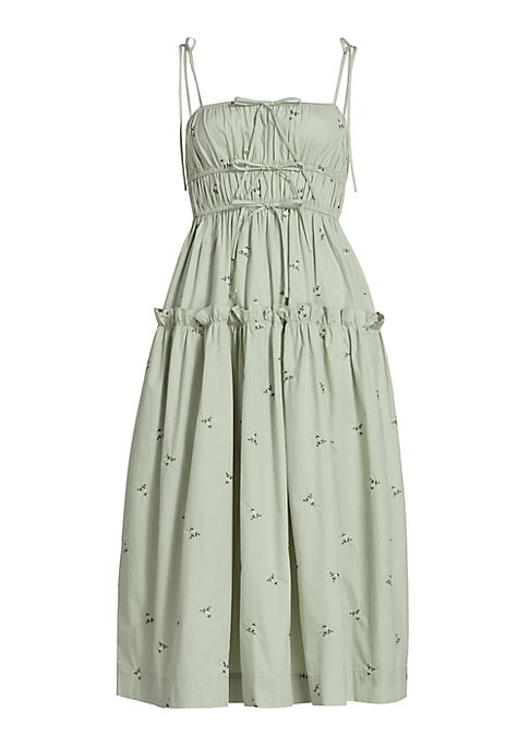 Floral Tie Midi Dress