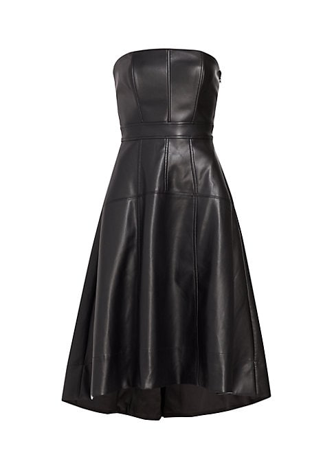 Chic Leather Midi Dress