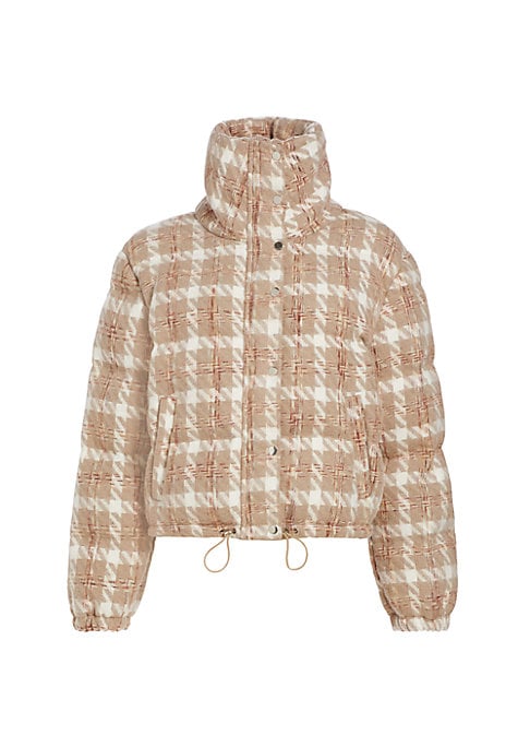 Checked Cozy Puffer Jacket